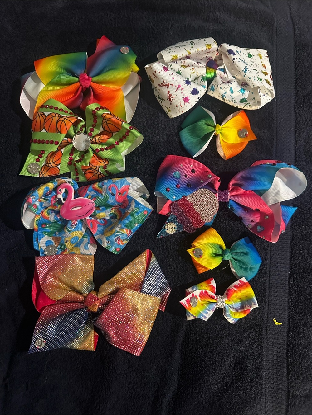 Colorful Rainbow Kids Hair Bow Set - Multicolor Jojo Siwa